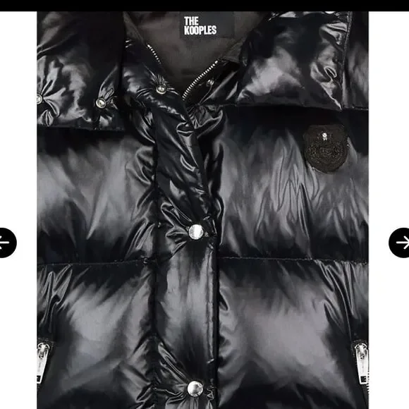 $715 The Kooples Detachable-Sleeve Hooded Padded Shell-Down Jacket Puffer NWT Sm - Picture 8 of 13